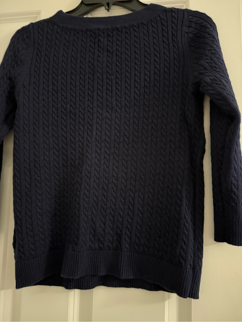 Brooks Brothers Navy Cable Knit Crewneck Sweater